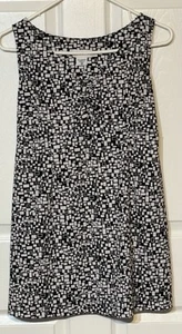 Motherhood Maternity Tie-Back Sleeveless Top – Size Medium in Black & White  - Picture 1 of 4