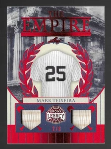 Mark Teixeira 2025 Leaf Bronx Legacy Dual Bat Relic Game Used #2/6 Yankees Relic - Picture 1 of 2