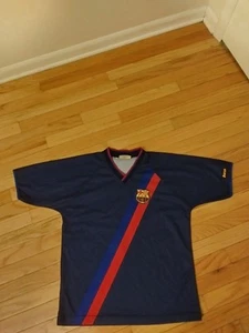 Patrick Kluivert FC Barcelona Barca Vintage Roger's Youth Soccer Jersey Size 14 - Picture 1 of 9