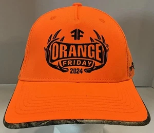 Fleet Farm 2024 Orange Friday Bear & Son Cutlery Hunting Strapback Baseball Hat - Picture 1 of 6
