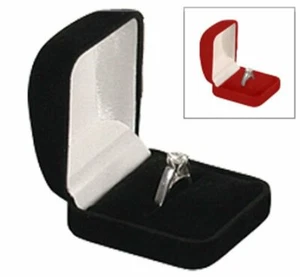 Luxurious Velvet Flocked Jewelry Boxes For: Ring Earring Pendant Bracelet Watch - Bild 1 von 5