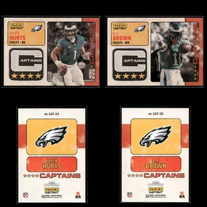 (2) 2024 Panini Instant Jalen Hurts/A.J. Brown CAPTAINS 1/351 SP Eagles #24 #39 - Picture 1 of 5