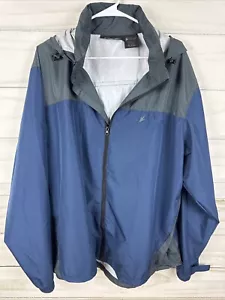 Frogg Toggs Hooded Windbreaker Hooded Rain Jacket Blue/Green Sz. XL/XXL - Picture 1 of 5