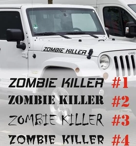 Juego de 2 calcomanías de vinilo con capucha ZOMBIE KILLER para WRANGLER RUBICON SAHARA - Imagen 1 de 3