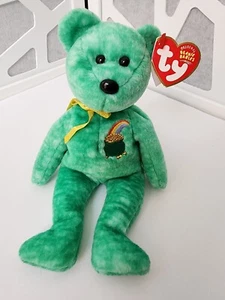 2003 Ty Beanie Babies Killarney the Bear with Tag Irish Green - Bild 1 von 8