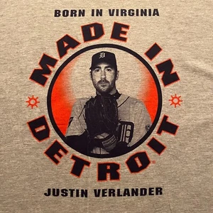 Camiseta 2011 Tigres Justin Verlander Hecha en Detroit -- Nacida en Virginia - NUEVA - (XL) - Imagen 1 de 5