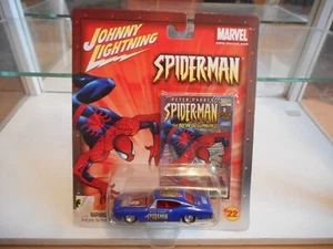 Johnny Lightning Spiderman Chevy Chevelle in Blue on 1:64 on Blister - Imagen 1 de 2