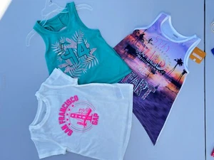Set of 3 T-shirt Active Girls Clothes 5T San Francisco Wild Tee Tank Sport - Picture 1 of 14