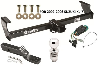 Прицепное устройство для буксировки прицепа для 02–06 Suzuki XL–7 полный комплект с проводкой и шариком 2 дюйма - Изображение 1 из 4