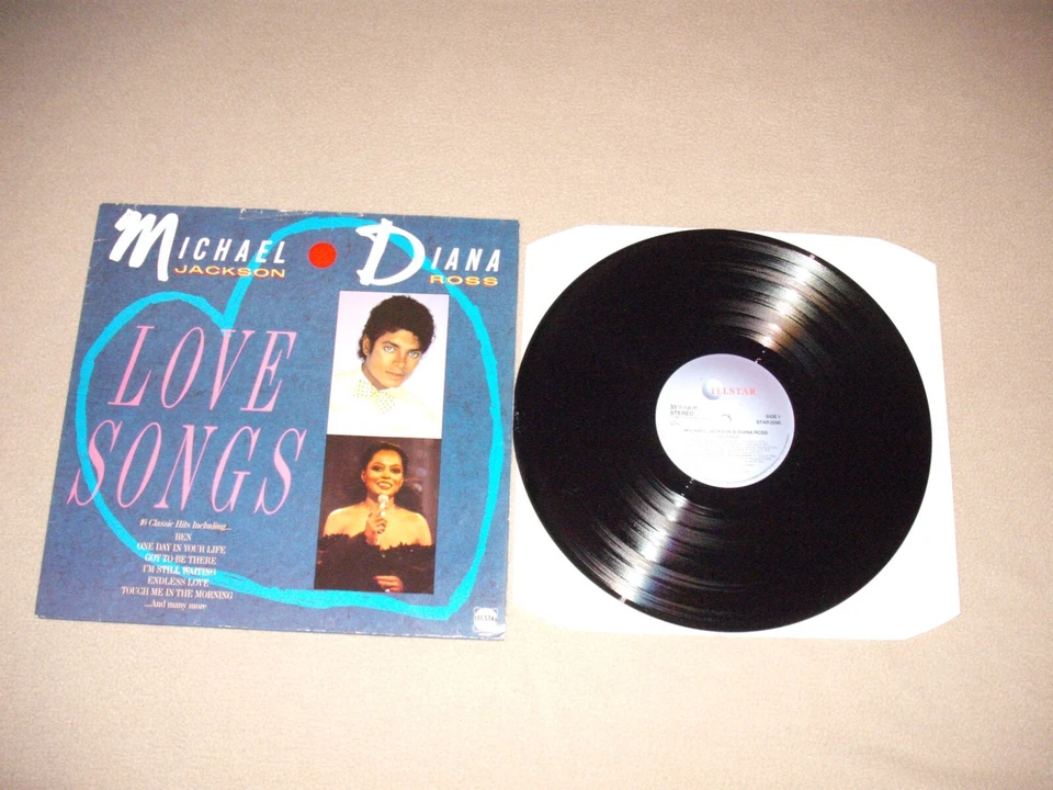 MICHAEL JACKSON & DIANA ROSS - LOVE SONGS - 12" LP VINYL TELSTAR  MOTOWN © 1987 - Bild 1 von 1