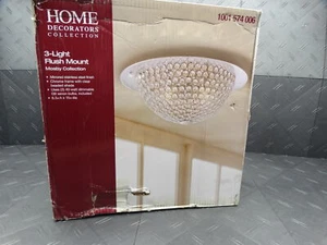 Home Decorators Collection Mosby 15in 3-Light Mirrored Stainless Steel Flush - Picture 1 of 4