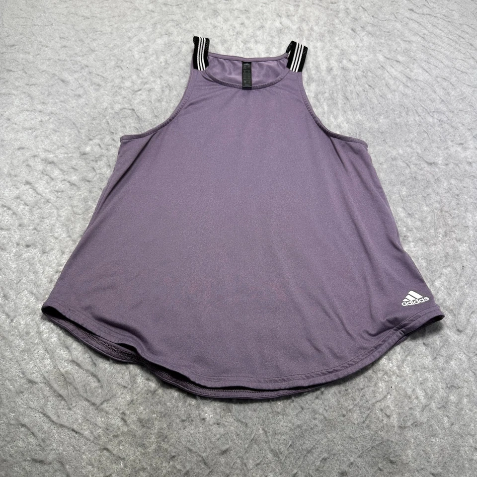Camiseta sin mangas Adidas de entrenamiento púrpura ligera sin mangas para mujer talla pequeña S Foto 1 de 4
