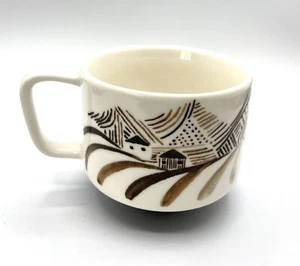 Starbucks Artisan Series 03/08 Marrón y Beige Apilable Abstracto Village MCM - Imagen 1 de 7