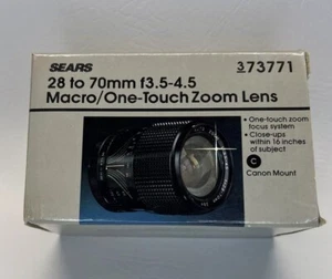 Sears Macro Mount 28 to 70mm  Macro/One-Touch Zoom Lens 373771 - Picture 1 of 9