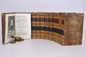 NICCOLO' MACHIAVELLI Opere 10 volumi PRINCIPE ISTORIE Genova 1798 Ritratto