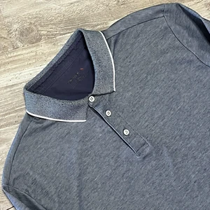 Untuckit Poloshirt Herren XL blau langarm Rugby Stretch Pima Baumwolle - Bild 1 von 7