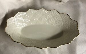 Lenox China JACQUARD GOLD Small Oval Dish GREAT CONDITION