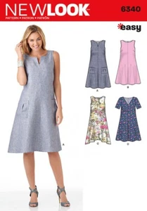 New Look Ladies Easy Sewing Pattern 6340 A Line Summer Dresses (NewLook-6340) - Picture 1 of 3