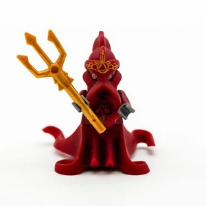LEGO Squid Warrior Minifig + Gold Trident Portal Of Atlantis Red Silicone atl007 - Picture 1 of 4