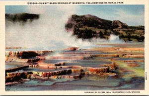 Yellowstone Ntl Park Summit Basin Springs at Mammoth Postcard Haynes Unposted - Picture 1 of 2