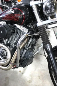 Harley FXR Front Engine Safety Crash Bar FXLR Chrome 1982-1994 V-Twin 51-0887 X5 - Bild 1 von 10