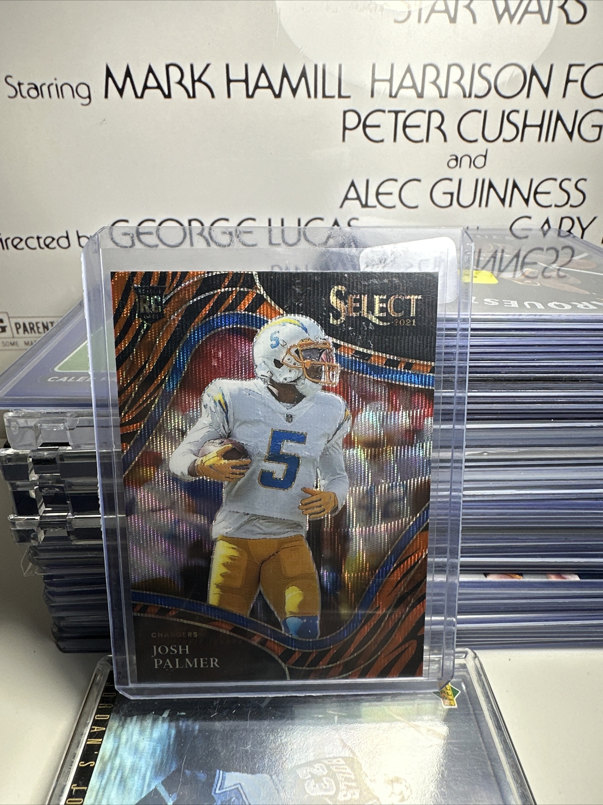 2021 Josh Palmer Select Tiger Stripe Field Level Rookie #366