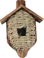 Song Bird Essentials Post Mounted Grass Roosting Pocket W Roof Se934