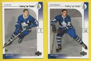 2001-02 Upper Deck UD Stanley Cup Champs Tim Horton Frank Mahovlich