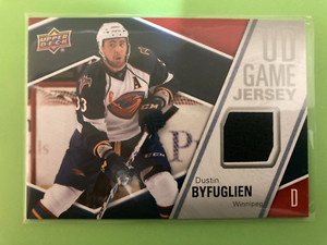 2011-12 Upper Deck Series 1 Hockey UD Game JERSEY Dustin Byfuglien #GJ-BY Black