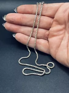 "Collar de cadena de caja de plata de ley de 16"" 7 gramos 925 K13" - Imagen 1 de 8
