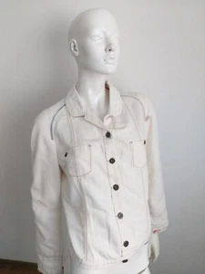 MARITHE FRANCOIS GIRBAUD white jeans jacket size L - Picture 1 of 12