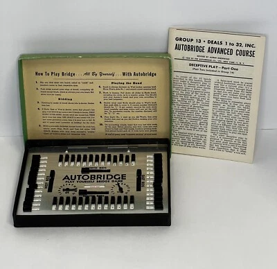 Vintage 1959 AutoBridge Deluxe pocket model Bridge game - Image 1 of 4