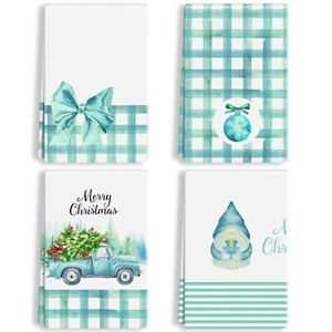 4 Pieces Christmas Kitchen Towels and Dishcloths Merry Christmas Truck Gnome ... - Picture 1 of 7