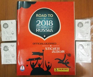 ROAD TO RUSSIA 2018 ALBUM VUOTO + SET COMPLETO DI 480 FIGURINE PANINI - Picture 1 of 2