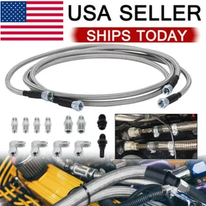 Kit de líneas de manguera de enfriador de transmisión trenzada 6AN 70" para GM 4L60E 4L80E TH350/400 - Imagen 1 de 14