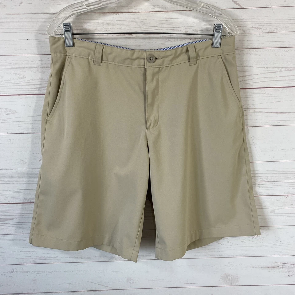 Tommy Hilfiger Boys Chino Shorts Sz 20 Husky Beige Polyester Blend Stretch 32x10 - Image 1 of 4