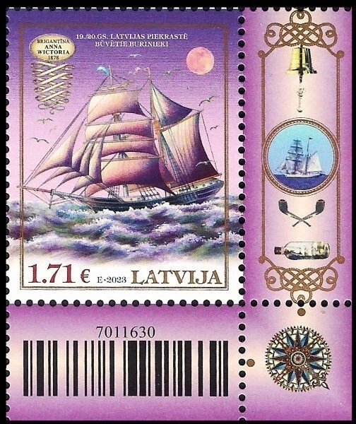 Latvia 2023 (03) Historical Latvian ships - Brigantine Anna Wictoria 1878 - Image 1 of 1