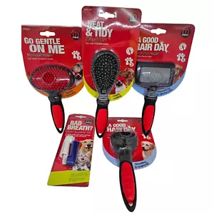 Mikki Dog Grooming 5 Piece Kit Bundle Puppy Cat Pet Brushes Slicker Clearance - Picture 1 of 9
