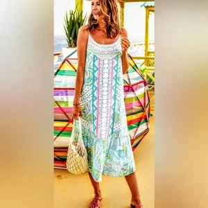 Lilly Pulitzer Winni Midi Multi Maraca My World Engineered Maxi DRESS XS NWT - Picture 1 of 12