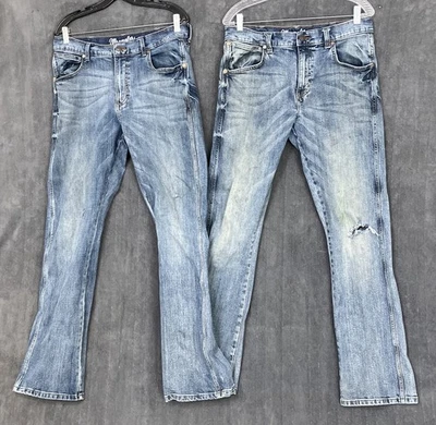 LOTE DE 2 Jeans Wrangler Retro Para Hombres 32x34 Azul Relajado Bota Vaquero Western EDICIONES Foto 1 de 4