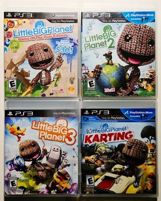 LittleBigPlanet 1 + 2 + 3 + Karting - PlayStation 3 PS3 Juego Lote de 3 *PROBADO* Foto 1 de 3