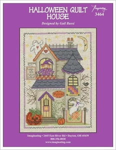 Gail Bussi  Counted Cross Stitch Pattern Leaflet ~ Halloween Quilt House ~ 3464 - Picture 1 of 2