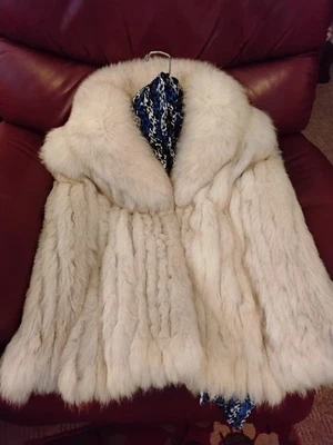 复古银色狐狸毛皮 3/4 长度 — 第 1/4 张图片