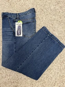 S.O.N.G High Rise Flood Trouser Dark Wash Jeans Wide Leg Slant Pocket Gr. 11/30 - Bild 1 von 6