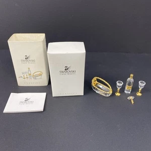 SWAROVSKI - Memories Crystal 5 Piece Wine Set with Basket - Retired PS - Picture 1 of 8