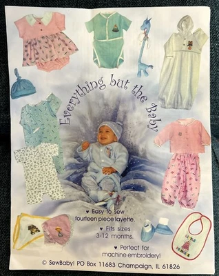 Pattern Infant Everything But The Baby Sewing Pattern 3-12 months,Uncut Vintage - Image 1 of 3