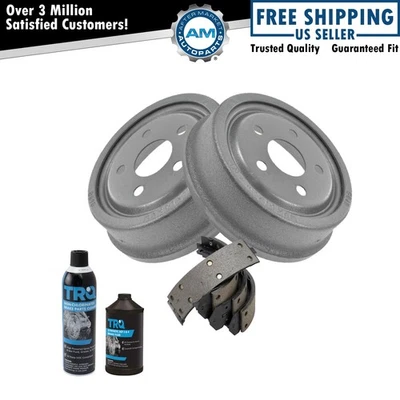 Rear Brake Drums & Shoes Kit w/Chemicals for Buick Chevy Oldsmobile Pontiac - Image 1 of 4