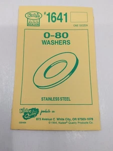 Kadee 1641 0-80 Edelstahl Unterlegscheiben (12er Pack) - Bild 1 von 2