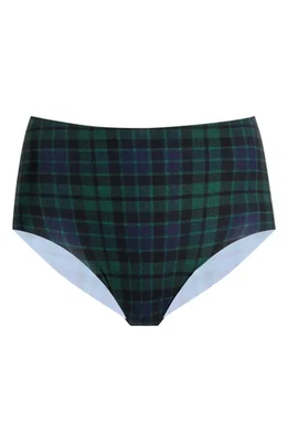 Calzoncillos Commando clásicos de microfibra de tiro alto ropa interior, tartán a cuadros, talla S/M Foto 1 de 4