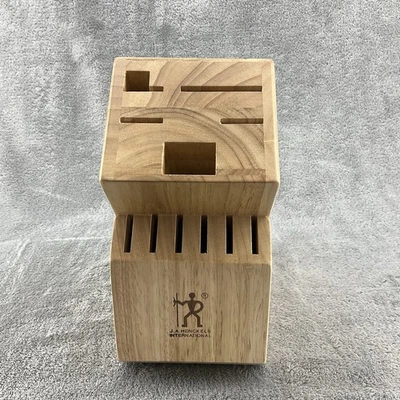 J.A. Bloque de cuchillos de madera Henckels International 11 ranuras solo bloque de acabado natural Foto 1 de 4